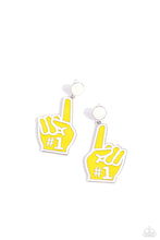 Load image into Gallery viewer, Paparazzi My Number One - Yellow Earrings
