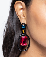 Load image into Gallery viewer, Paparazzi Dipped in Dazzle - Black Earrings
