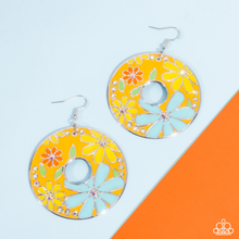 Load image into Gallery viewer, Paparazzi Embroidered Elegance - Yellow Earrings