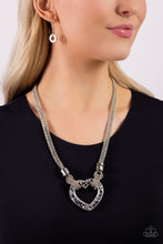 Load image into Gallery viewer, Paparazzi Lead with Your Heart - Silver Necklace