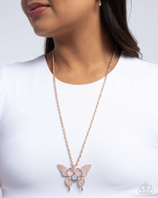 Load image into Gallery viewer, Paparazzi Showstopping Shuttle - Rose Gold Necklace