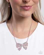 Load image into Gallery viewer, Paparazzi Bewitching Bow - Pink Necklace