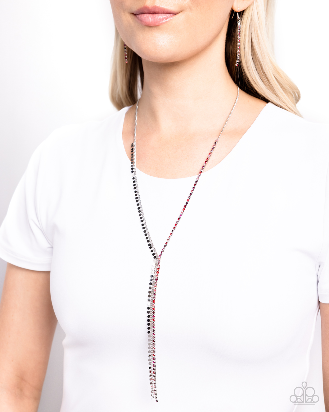 Paparazzi Elongated Eloquence - Red Necklace