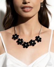 Load image into Gallery viewer, Paparazzi Floral Fun - Black Necklace & Paparazzi A Blast of Blossoms - Black Earrings Set