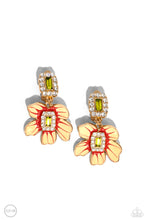 Load image into Gallery viewer, Paparazzi Colorful Clippings - Green Earrings (Clip On)