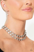 Load image into Gallery viewer, Paparazzi Glistening Gallery - White Necklace (November 2023 Life Of The Party)