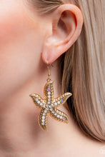 Load image into Gallery viewer, Paparazzi Seize the Starfish - Gold Earrings (Iridescent)