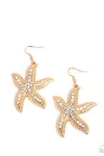 Load image into Gallery viewer, Paparazzi Seize the Starfish - Gold Earrings (Iridescent)