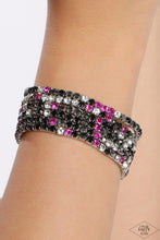 Load image into Gallery viewer, Paparazzi Rock Candy Range - Multi (Black/Pink) Bracelet (Pink Diamond Exclusive)