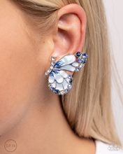 Load image into Gallery viewer, Paparazzi Decadent Descent - Blue Earrings (Clip-On)