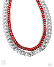 Load image into Gallery viewer, Paparazzi Exaggerated Effort - Red Necklace (Choker)