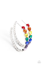 Load image into Gallery viewer, Paparazzi Hypnotic Heart Attack - Multi (Rainbow) Earrings