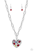 Load image into Gallery viewer, Paparazzi Online Dating - Red Necklace & Paparazzi Relationship Ready - Red Earrings Set