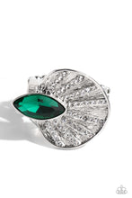 Load image into Gallery viewer, Paparazzi Fan Dance Dazzle - Green Ring