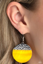 Load image into Gallery viewer, Paparazzi SHELL Out - Yellow Earrings
