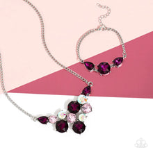 Load image into Gallery viewer, Paparazzi Round Royalty - Pink Necklace & Paparazzi Twinkling Trio - Pink Bracelet Set