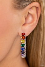 Load image into Gallery viewer, Paparazzi Hypnotic Heart Attack - Multi (Rainbow) Earrings
