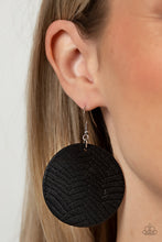 Load image into Gallery viewer, Paparazzi Leathery Loungewear - Black Earrings
