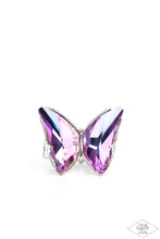 Load image into Gallery viewer, Paparazzi Fluorescent Flutter - Purple Ring (Black Diamond Exclusive)