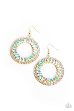 Load image into Gallery viewer, Paparazzi Wall Street Wreaths - Gold Earrings