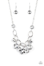 Load image into Gallery viewer, Paparazzi Rhinestone River Necklace - Silver