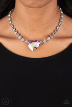 Load image into Gallery viewer, Paparazzi Heart in My Throat Necklace - Multi Iridescent