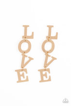 Load image into Gallery viewer, Paparazzi L-O-V-E Earrings - Gold