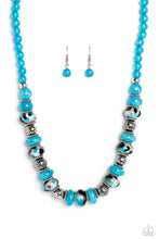 Load image into Gallery viewer, Paparazzi Warped Whimsicality Necklace & Paparazzi Warped Wayfarer Bracelet - Blue