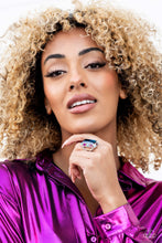 Load image into Gallery viewer, Paparazzi Radiant Rhinestones Ring - Blue (December 2022 Fashion Fix)