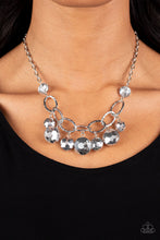 Load image into Gallery viewer, Paparazzi Rhinestone River Necklace - Silver