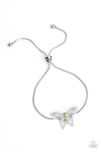 Load image into Gallery viewer, Paparazzi Wings Of Wonder Bracelet -Yellow (2023 Empower Me Pink Exclusive)