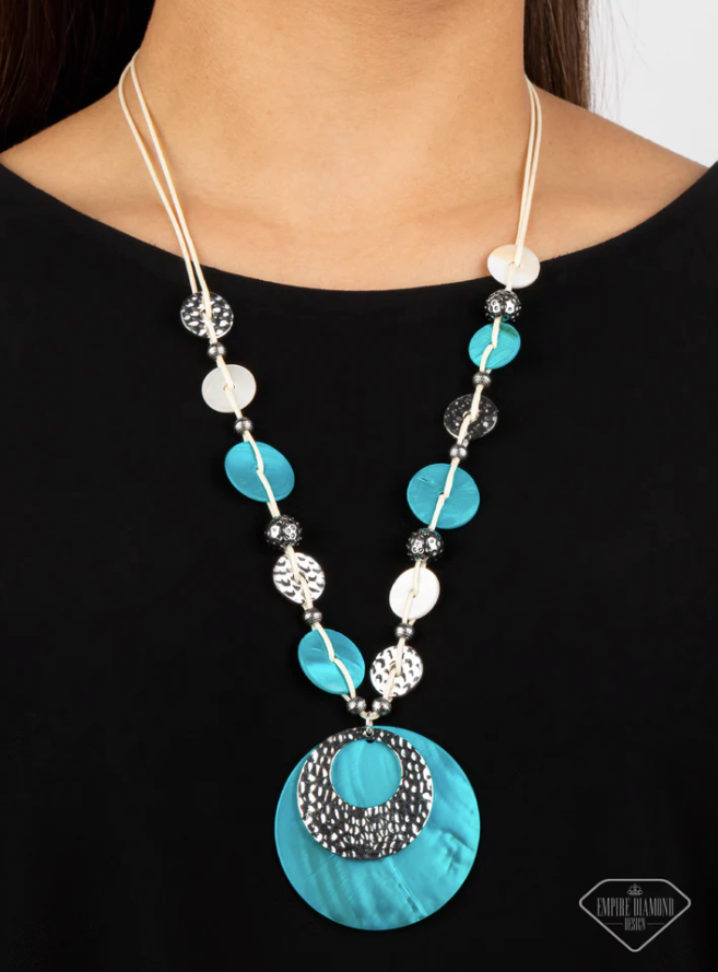 Seaside Shanty Necklace - Blue (Empire Diamond Exclusive - Paparazzi Accessories)