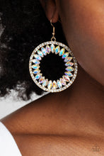 Load image into Gallery viewer, Paparazzi Wall Street Wreaths - Gold Earrings