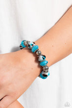 Load image into Gallery viewer, Paparazzi Warped Whimsicality Necklace & Paparazzi Warped Wayfarer Bracelet - Blue