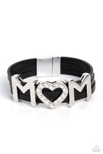 Load image into Gallery viewer, Paparazzi Heart of Mom - Black Bracelet
