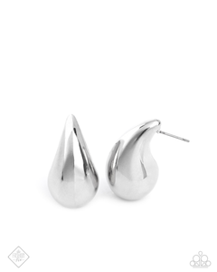 Paparazzi Raindrop Reveal - Silver Earrings (October 2024 Fashion Fix)