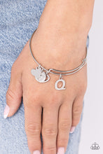 Load image into Gallery viewer, Paparazzi Making It INITIAL - Silver - Q Bracelet (with hearts)
