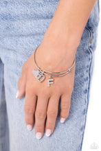 Load image into Gallery viewer, Paparazzi Making It INITIAL - Silver - F Bracelet (with hearts)
