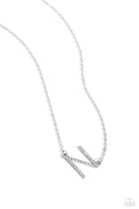 Paparazzi INITIALLY Yours - N - Multi Necklace (Iridescent)
