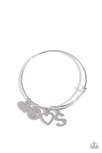 Load image into Gallery viewer, Paparazzi Making It INITIAL - Silver - S Bracelet (with hearts)
