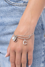 Load image into Gallery viewer, Paparazzi Making It INITIAL - Silver - C Bracelet (with hearts)
