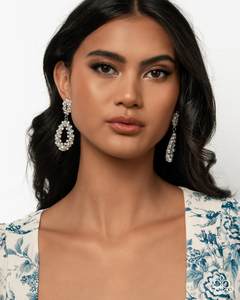 Paparazzi Dapper Debut - White Earrings