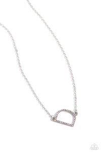 Paparazzi INITIALLY Yours - D - Multi Necklace (Iridescent)