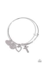 Load image into Gallery viewer, Paparazzi Making It INITIAL - Silver - T Bracelet (with hearts)
