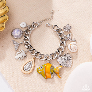 Paparazzi Fish Frenzy - Orange Bracelet (2025 February Empower Me Pink Week 2)
