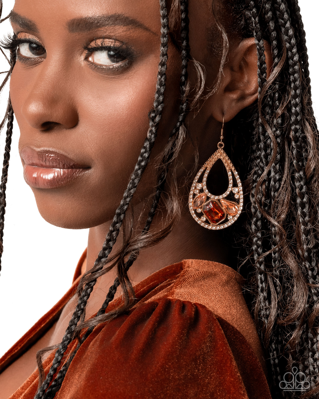Paparazzi Teardrop Trifecta - Brown Earrings