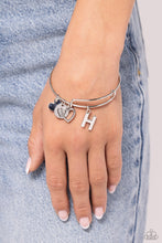 Load image into Gallery viewer, Paparazzi Making It INITIAL - Silver - H Bracelet (with hearts)
