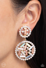 Load image into Gallery viewer, Paparazzi Gasp-Worthy Glam - Gold Earrings (Clip On)
