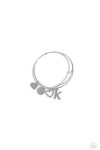 Load image into Gallery viewer, Paparazzi Making It INITIAL - Silver - K Bracelet (with hearts)
