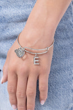 Load image into Gallery viewer, Paparazzi Making It INITIAL - Silver - E Bracelet (with hearts)
